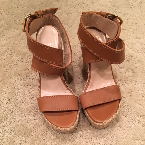 crossover wedge sandals